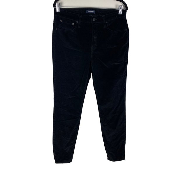 J. Crew Pants - J. Crew Jeans Women's 9" High-Rise Toothpick Soft Black Velvet J4108 Size 30